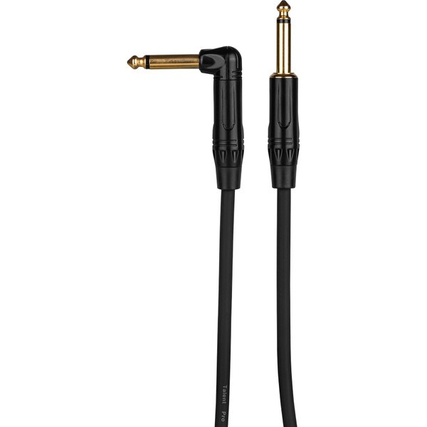 Main product image for Talent GCRB01 Guitar / Instrument Cable 1/4" Male to 1/4" Right Angle Male 1.5 ft. 240-9601